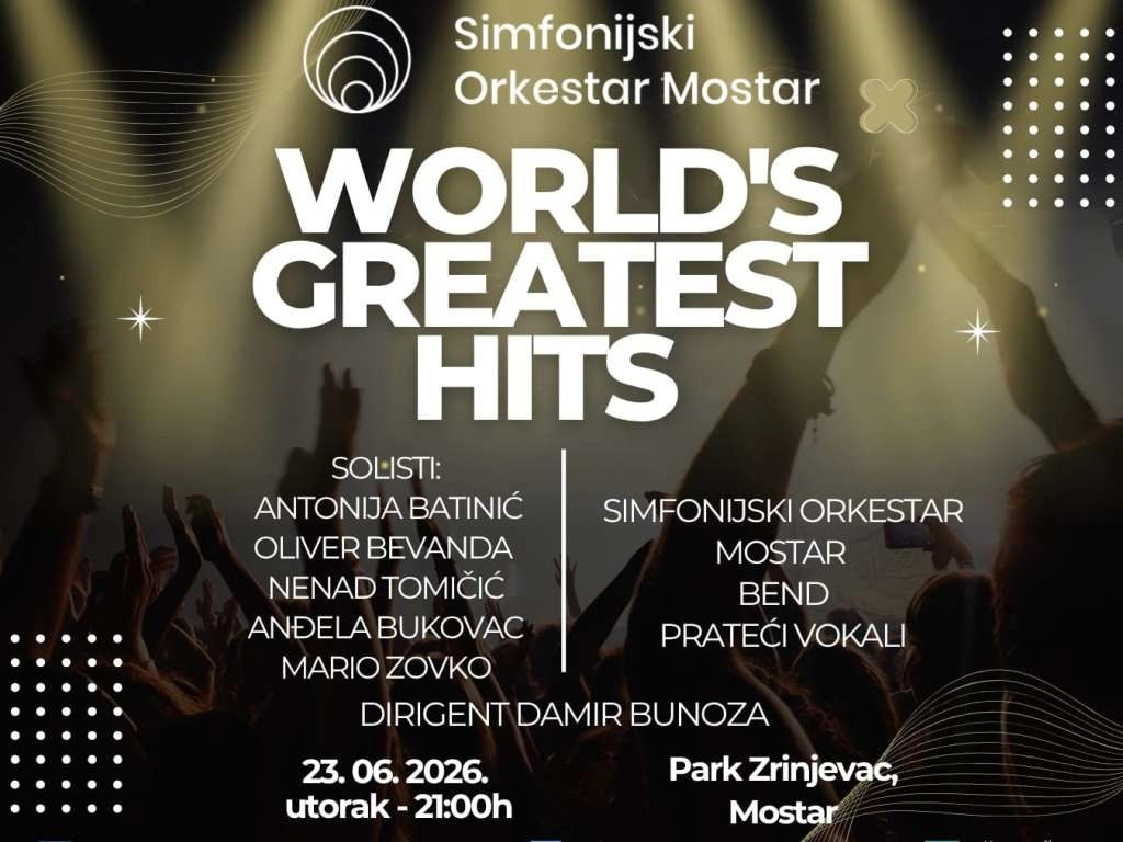 Simfonijski orkestar Mostar koncertom „World's Greatest Hits“ obilježava Svjetski dan glazbe